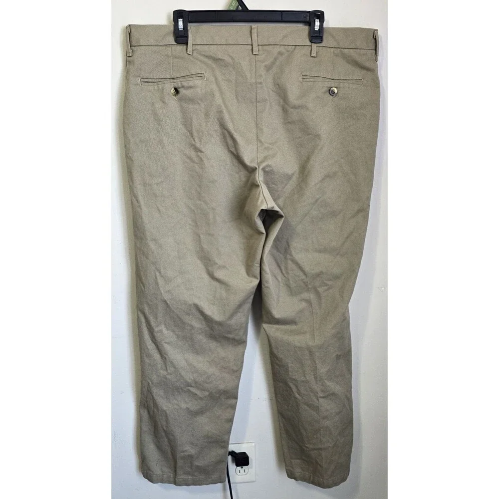Men’s 40x30 Khaki Chino Pants Straight Leg Casual